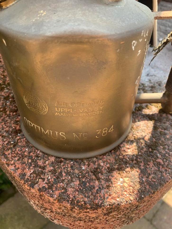 Antieke Optimus No. 384 Koperen Brander, Antiek en Kunst, Antiek | Gereedschap en Instrumenten, Ophalen of Verzenden