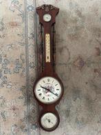 Klassiek houten weerstation met barometer en hygrometer, Audio, Tv en Foto, Weerstations en Barometers, Ophalen of Verzenden, Gebruikt