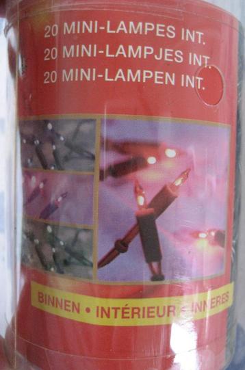 20 kerstlampjes rood voor binnen 3,4m. beschikbaar voor biedingen