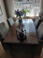 Eiken eettafel met 4 stoelen, Huis en Inrichting, Complete eetkamers, Ophalen of Verzenden, Gebruikt, 4 tot 6 stoelen