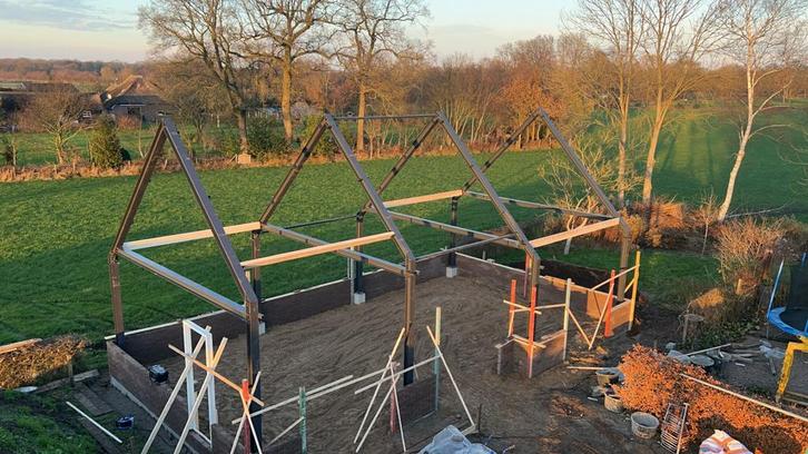 Staalconstructie schuur, loods, Doe-het-zelf en Verbouw, Metalen, Verzenden