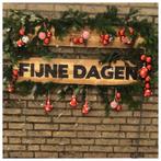 Welkomst groet FIJNE DAGEN  op steigerhout in december, Ophalen, Zo goed als nieuw