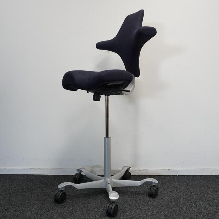 HAG Capisco 8106 Bureaustoel | Zadelzit | Blauw | 63 - 87 cm, Huis en Inrichting, Bureaustoelen, Gebruikt, Bureaustoel, Blauw