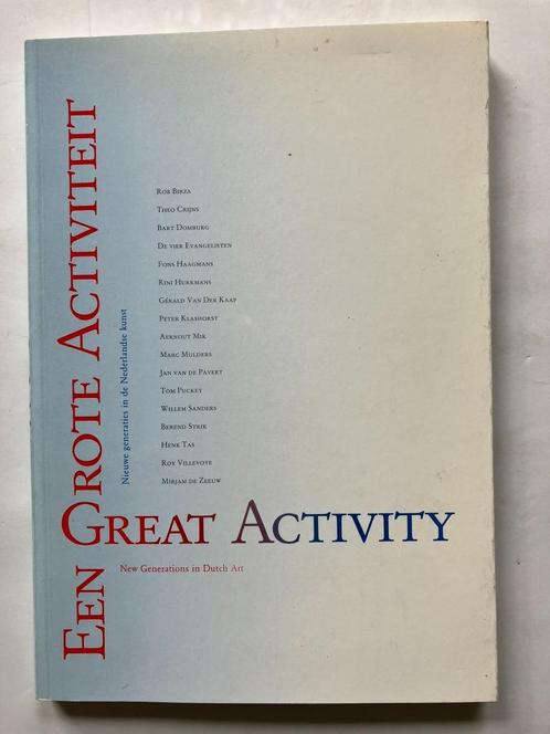 EEN GROTE ACTIVITEIT. GREAT ACTIVITY.NEW GENERATIONS IN DUTC, Boeken, Kunst en Cultuur | Beeldend, Nieuw, Ophalen of Verzenden