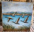 VLIEGENDE EENDEN / 3D / METAAL / SCHILDERIJ / OPRUIMING