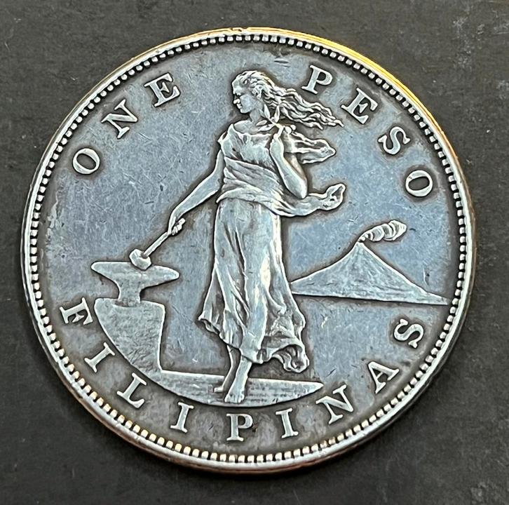 Antieke Zilveren USA/Filipijnse One Peso Munt 1903, Postzegels en Munten, Munten | Amerika, Losse munt, Noord-Amerika, Zilver