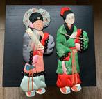 Antieke zijden poppetjes uit Japan, Antiek en Kunst, Ophalen of Verzenden