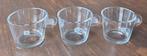 3 Nespresso glazen koffiekopjes, Gebruikt, Ophalen of Verzenden, Glas, Overige stijlen