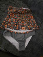 Trendy dames tankini XL – nieuw, blauw met oranje bloemen, Ophalen, Overige kleuren, Nieuw, Onbekend