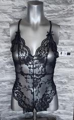 Sexy zwart kanten body (open kruis), Kleding | Dames, Ophalen of Verzenden, Zwart, Body of Korset