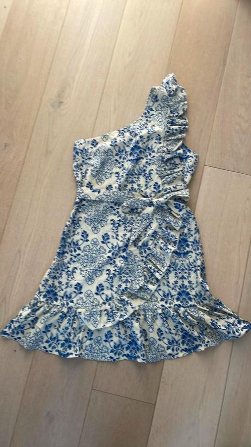 Zomerjurk, maat 38, Kleding | Dames, Jurken, Zo goed als nieuw, Maat 38/40 (M), Blauw, Knielengte, Ophalen of Verzenden