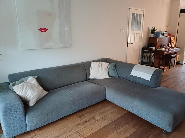 Ruime robuuste hoekbank 2,5 bij 3 zits, sterke bekleding, Huis en Inrichting, Banken | Complete zithoeken, Gebruikt, Stof, Ophalen