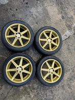 Rays Versus Avanti 5x100 velgen met banden, Auto-onderdelen, Banden en Velgen, Ophalen, 18 inch, Gebruikt, Winterbanden