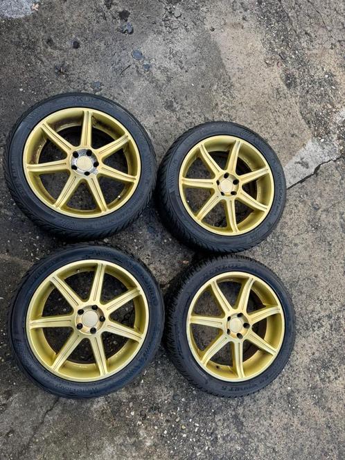 Rays Versus Avanti 5x100 velgen met banden, Auto-onderdelen, Banden en Velgen, Band(en), Winterbanden, 18 inch, 235 mm, Personenwagen