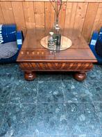 Zeer mooie robuste salontafel met glasplaat, Huis en Inrichting, Tafels | Salontafels, Ophalen, 100 tot 150 cm, 50 tot 100 cm