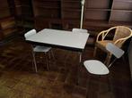 retro tafel plus stoelen, Ophalen, Gebruikt, Retro stijl ., 50 tot 100 cm