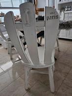 Witte houten stoelen 4 stuks, Ophalen, Gebruikt, Wit