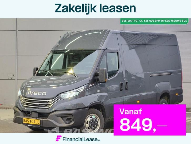 Iveco Daily 35C21 3.0L Automaat 2x Schuifdeur 2025-model L2H, Auto's, Bestelauto's, Bedrijf, Lease, Financial lease, Achteruitrijcamera