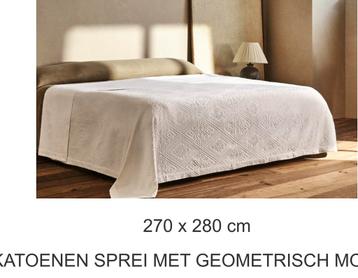 Witte Sprei + Kussenhoezen Zara Home - Zo Goed Als Nieuw beschikbaar voor biedingen