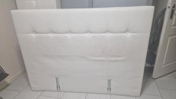 Hoofd en voetbord met beschadigde stof - Opknapper!