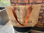 Mooie jute tas van Nespresso met leren schouderbanden*Nieuw, Ophalen of Verzenden, Zo goed als nieuw, Groen, Shopper