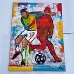 Schilderij Liz Goal Voetbal Soccer Abract Modern 60x80cm, Antiek en Kunst, Ophalen of Verzenden