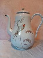 Antiek emaille koffiekan met zwaluw, Antiek en Kunst, Ophalen of Verzenden