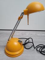 Retro vintage gele burolamp tafellamp in hoogte verstelbaar, Huis en Inrichting, Lampen | Tafellampen, Minder dan 50 cm, Metaal