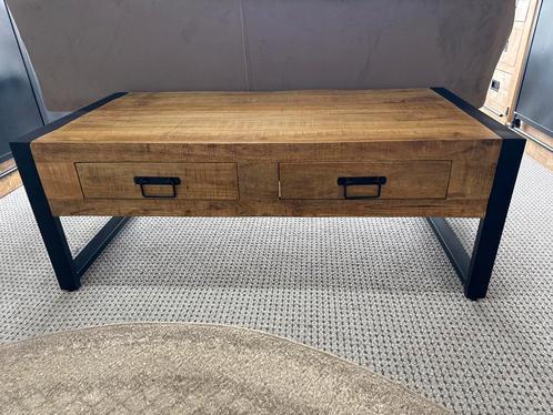 Salontafel Britt - Mango hout & Metaal - 120x60x45 cm, Huis en Inrichting, Tafels | Salontafels, Nieuw, Minder dan 50 cm, 50 tot 100 cm