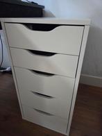 Ikea Alex ladekast - Wit, Ophalen, Minder dan 50 cm, Gebruikt, 5 laden of meer