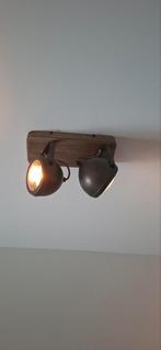 Industriële Plafondlamp met 2 Spots, Huis en Inrichting, Ophalen of Verzenden, Zo goed als nieuw, Metaal, Industrieel