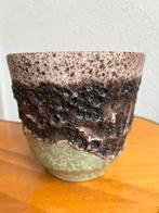 Fat lava bloempot Dümler Breiden West-Germany Keramik 14 cm, Rond, Ophalen of Verzenden, Zo goed als nieuw, Minder dan 25 cm