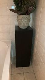 Mooie zwarte houten zuil / sokkel, Huis en Inrichting, Woonaccessoires | Zuilen en Pilaren, Ophalen, Gebruikt