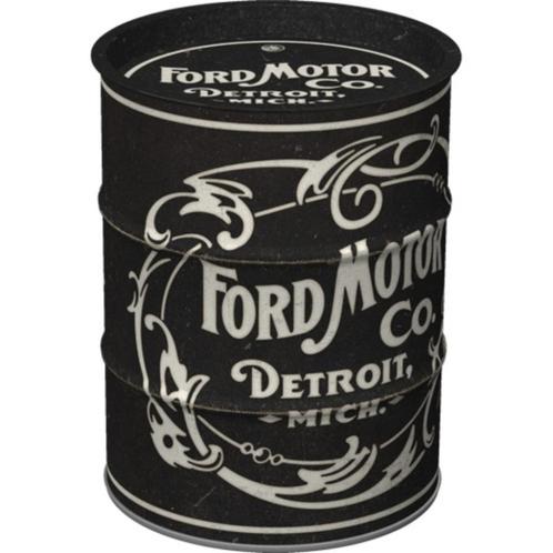 Ford motor vintage logo spaarpot oil barrel reclame spaarpot, Verzamelen, Merken en Reclamevoorwerpen, Nieuw, Reclamebord, Ophalen of Verzenden