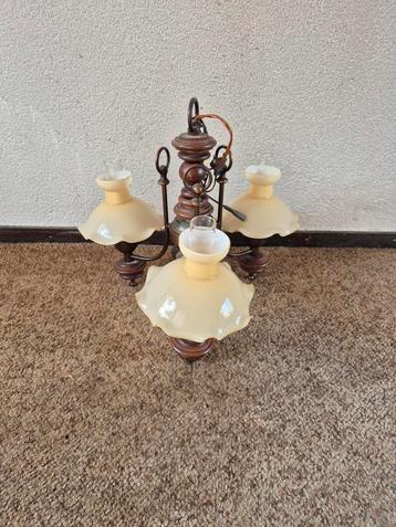 Vintage Hanglamp met 3 Armen beschikbaar voor biedingen