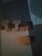 4 tafelkleed klemmen. Rvs., Ophalen of Verzenden, Zo goed als nieuw, Rechthoek, Binnen