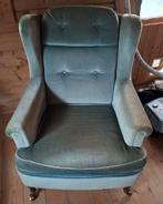 Turquoise fauteuil, Huis en Inrichting, Ophalen, Gebruikt