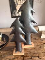 2 zwarte sobere zinken kerstbomen op houten voet NIEUW, Ophalen of Verzenden, Nieuw