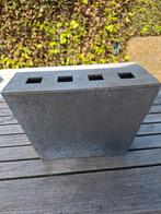 Betonlook Stalen bloemvaas. Met losse deksel., Gebruikt, Rond, Ophalen of Verzenden, Minder dan 25 cm