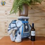 Vintage 70s XXL Chinese keramieken olifant plantentafel H42, Huis en Inrichting, Minder dan 55 cm, Gebruikt, ., Vintage / Chinoiserie  / bohemian  / Aziatisch