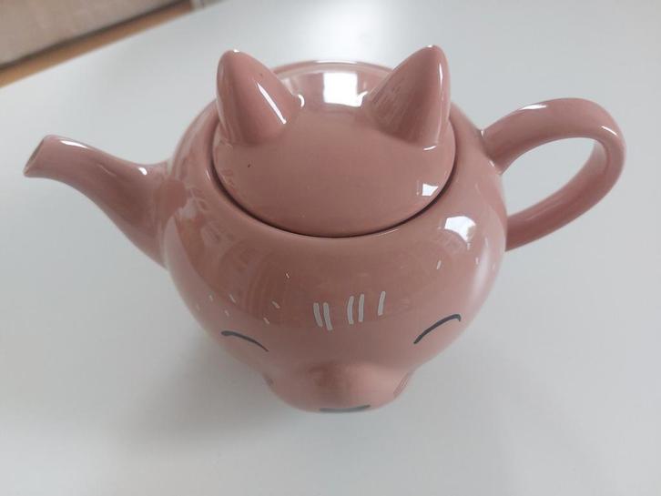 Roze Kat Theepot - Zo Goed Als Nieuw!, Huis en Inrichting, Keuken | Keukenbenodigdheden, Zo goed als nieuw, Ophalen
