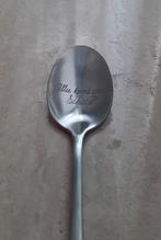 RVS LEPEL met SPREUK "ALLES KOMT GOED SCHATJE" 15 cm, Gebruikt, Ophalen of Verzenden, Rvs of Chroom, Vaatwasserbestendig