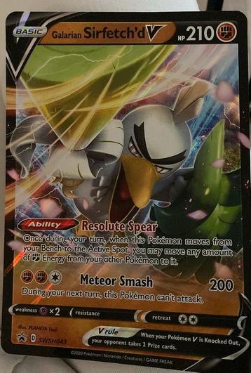 Pokemon Galarian Sirfetch'd JUMBO kaart beschikbaar voor biedingen