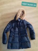 Donkerblauwe ralph lauren winterjas xs met afneembare capuch, Ralph Lauren, Meisje, Ophalen of Verzenden, Jas