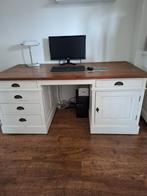 buro met teakhouten blad, Ophalen, Gebruikt