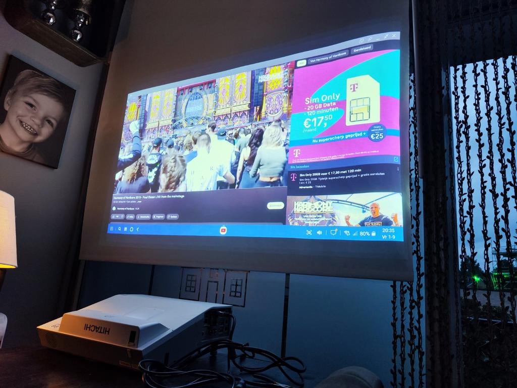 Hitachi CP-TW3005 UST Beamer, Ophalen, Gebruikt