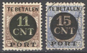 Nederland Postpakketverrekenzegel 1C/2C gestempeld 1924
