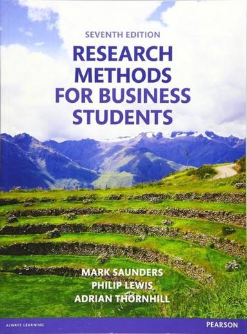 research methods for business students by Mark NK Saunders beschikbaar voor biedingen