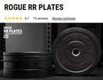 Rogue RR Plates &  ATX Barbell + Overige Fitnessmaterialen, Sport en Fitness, Fitnessmaterialen, Ophalen, Gebruikt, Armen, Halterschijven