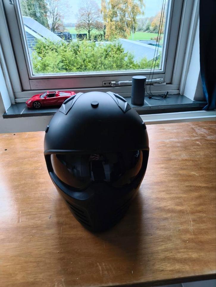 Vito Jethelm Bruzano Mat Zwart - Maat Zwart, Motoren, Kleding | Motorhelmen, Dames, Heren, Jethelm, M, Overige merken, Tweedehands